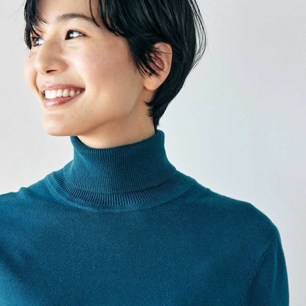 オーガニックコットン ニットタートルネック