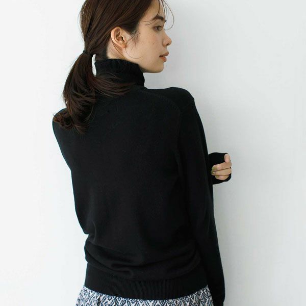 オーガニックコットン ニットタートルネック