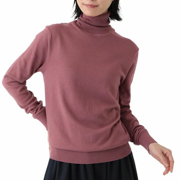 オーガニックコットン ニットタートルネック