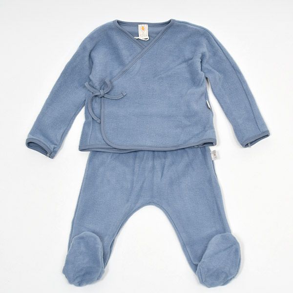 【SALE／30%OFF】オーガニックコットン ベビー 起毛合わせトップス＆足つきパンツ