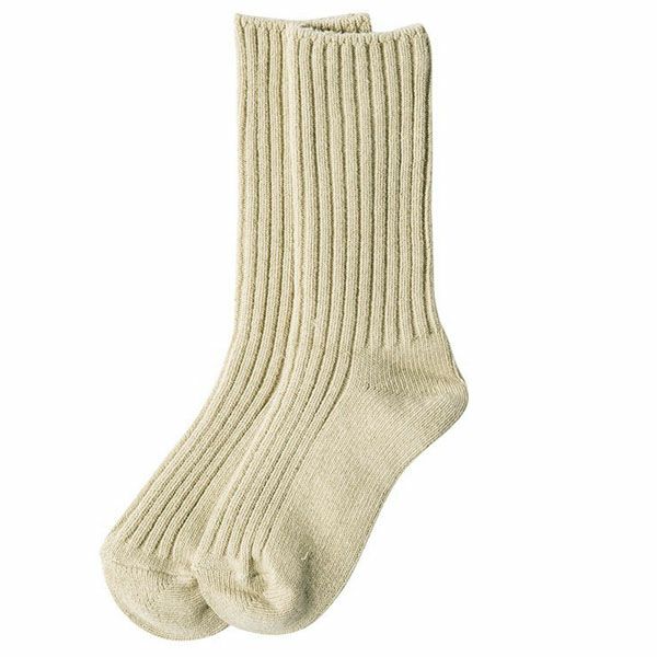 オーガニックコットン リブソックス 厚手 22-24