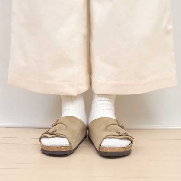 オーガニックコットン リブソックス 厚手 25-27