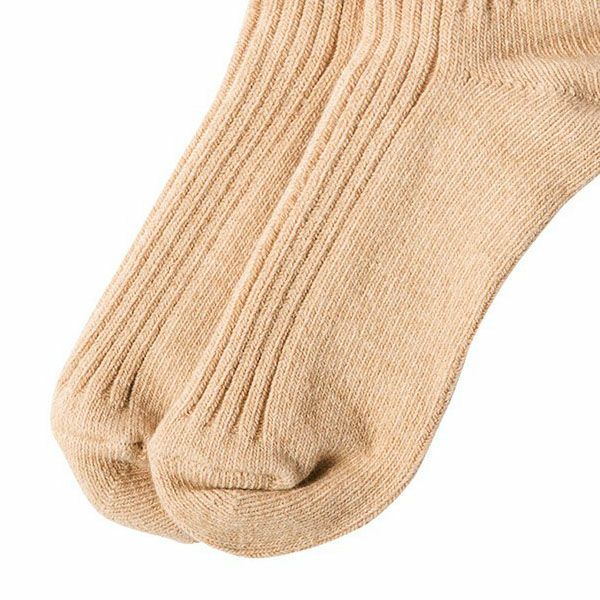 オーガニックコットン リブソックス 厚手 25-27