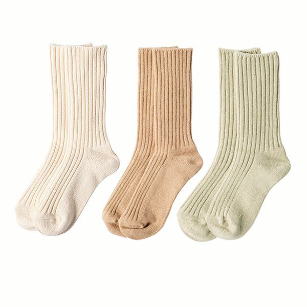 オーガニックコットン リブソックス 厚手 25-27