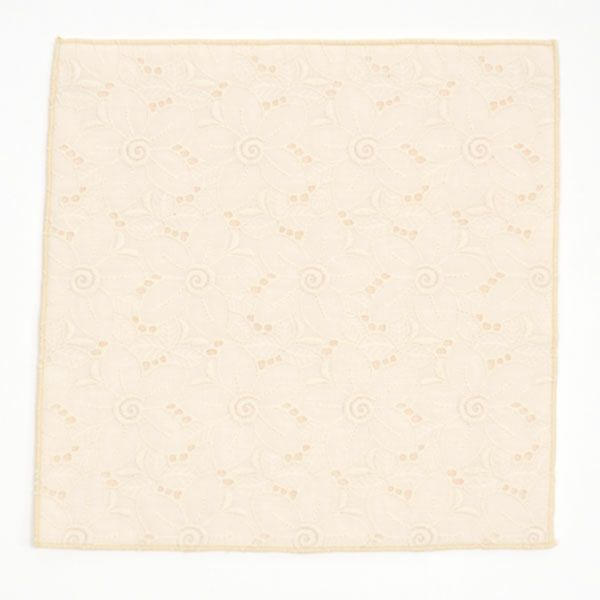 オーガニックコットン レースあわせタオルハンカチ