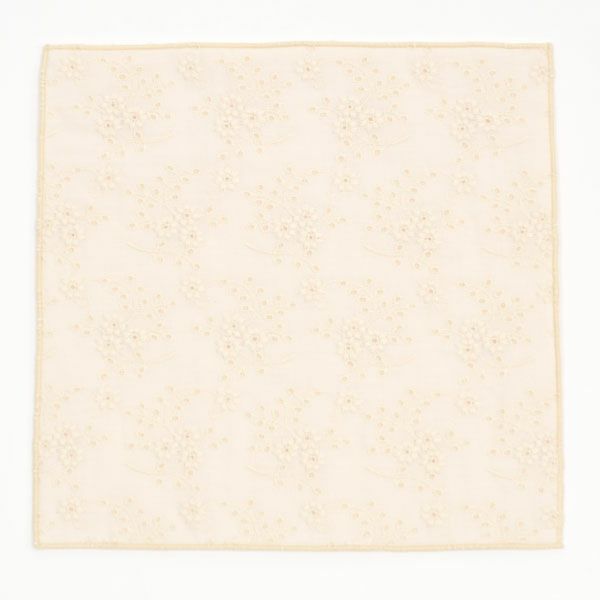 オーガニックコットン レースあわせタオルハンカチ