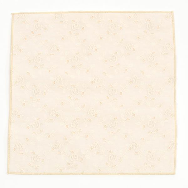 オーガニックコットン レースあわせタオルハンカチ