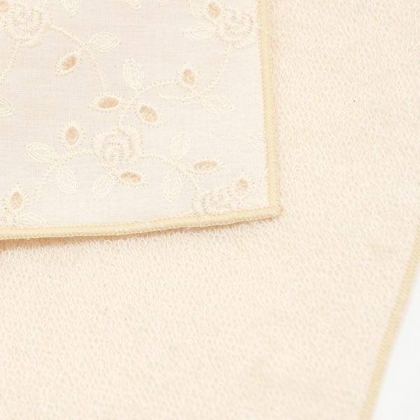 オーガニックコットン レースあわせタオルハンカチ