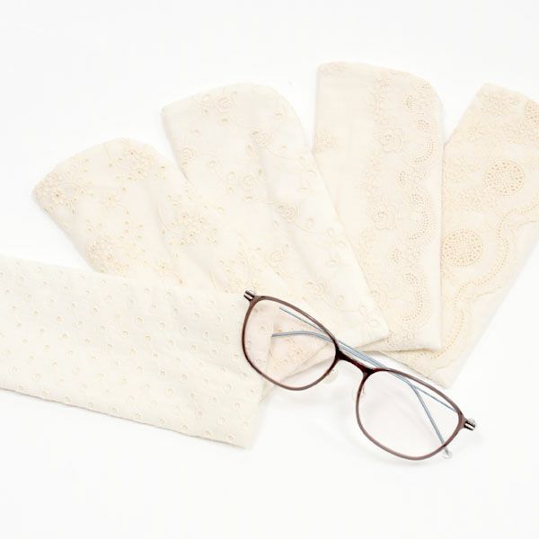 オーガニックコットン レースメガネケース