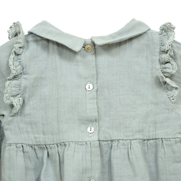 【SALE／30%OFF】オーガニックコットン ベビー えり付きロンパース Love(長袖)