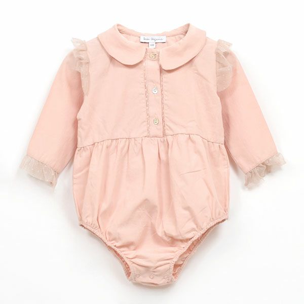 オーガニックコットン ベビー えり付きロンパース Natasha(長袖)