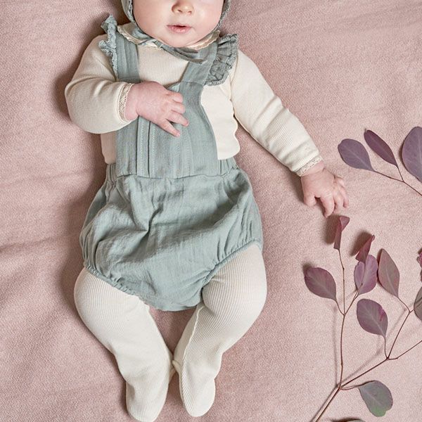 【SALE／30%OFF】オーガニックコットン ベビー サロペットロンパース Eva