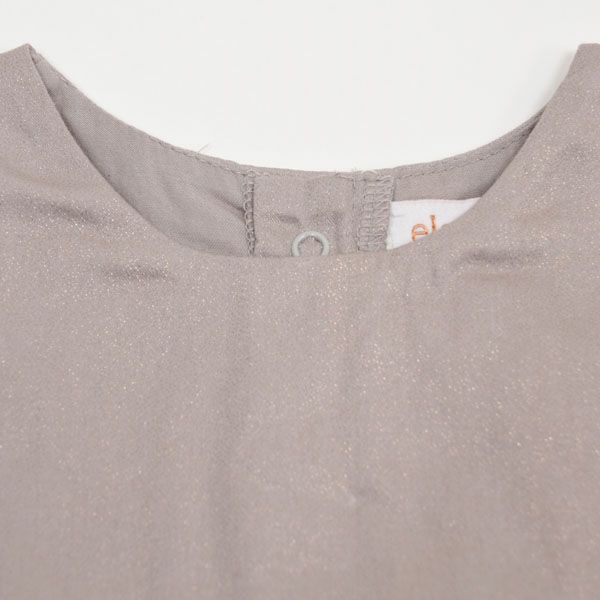 【SALE／30%OFF】オーガニックコットン ベビー サテンロンパースドレス HAZEL(長袖)