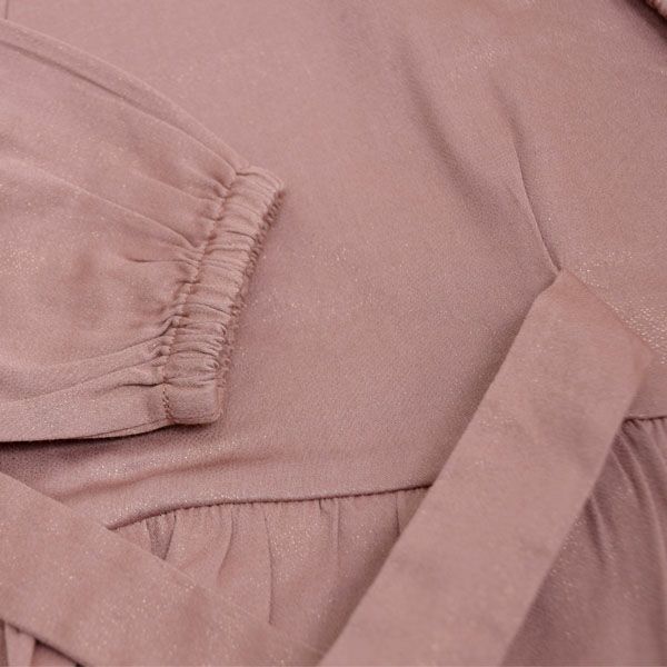 【SALE／30%OFF】オーガニックコットン ベビー サテンロンパースドレス HAZEL(長袖)