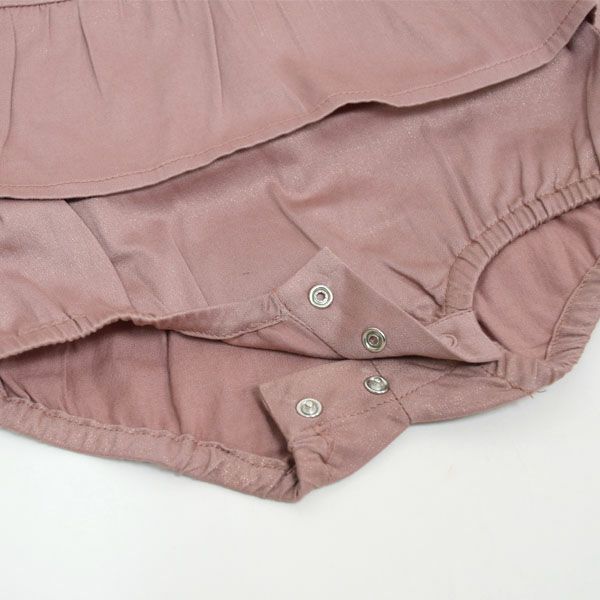 【SALE／30%OFF】オーガニックコットン ベビー サテンロンパースドレス HAZEL(長袖)