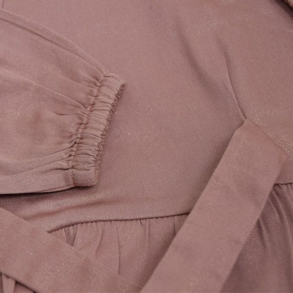 【SALE／30%OFF】オーガニックコットン ベビー サテンロンパースドレス HAZEL(長袖)