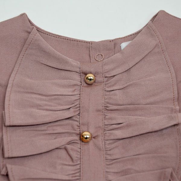 【SALE／30%OFF】オーガニックコットン ベビー サテンロンパース MADELYN(長袖)