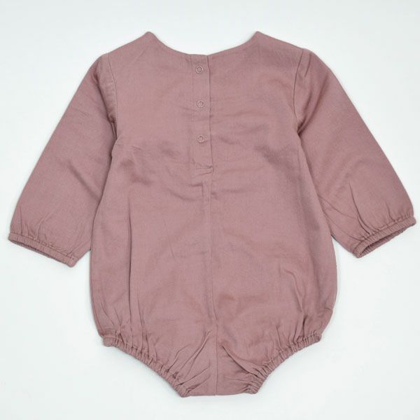 【SALE／30%OFF】オーガニックコットン ベビー サテンロンパース MADELYN(長袖)