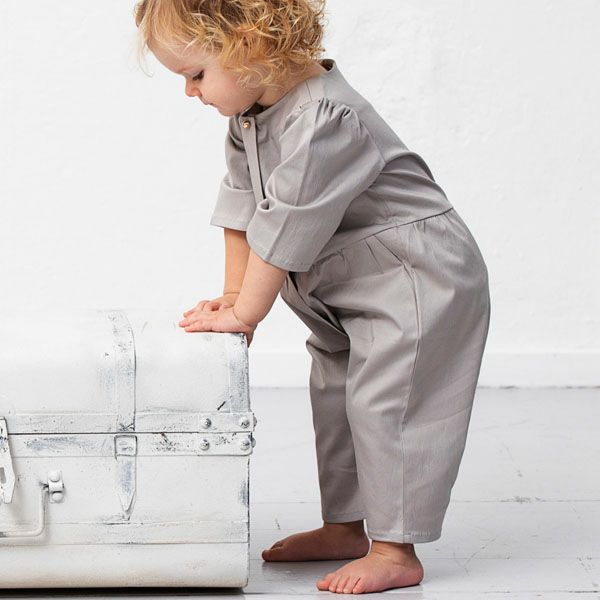 オーガニックコットン ベビー サテンジャンプスーツ LIBERTY(長袖)