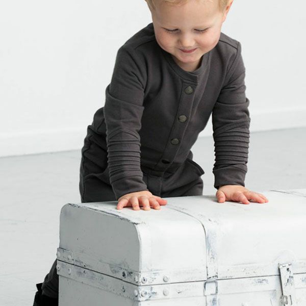 【SALE／40%OFF】オーガニックコットン ベビー フリースジャンプスーツ CASPAR(長袖)