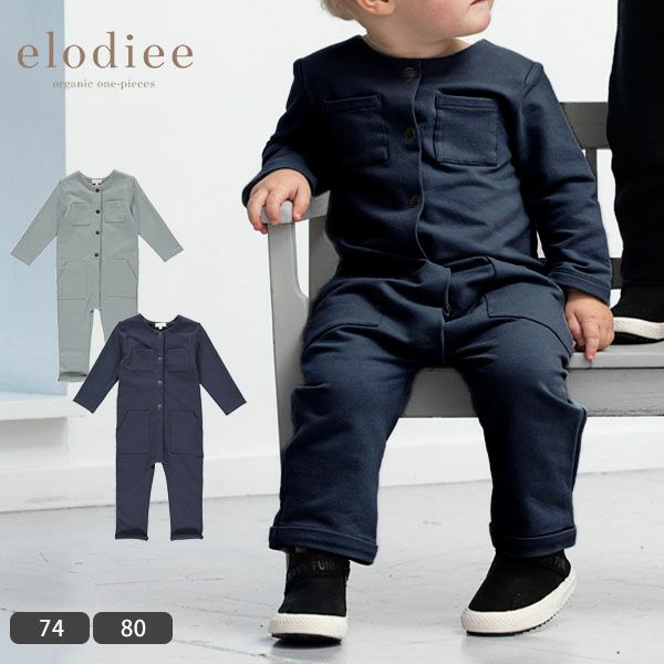 【SALE／40%OFF】オーガニックコットン ベビー フリースジャンプスーツ OLIVER(長袖)