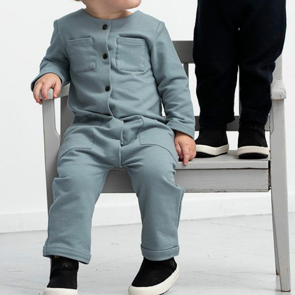 【SALE／40%OFF】オーガニックコットン ベビー フリースジャンプスーツ OLIVER(長袖)