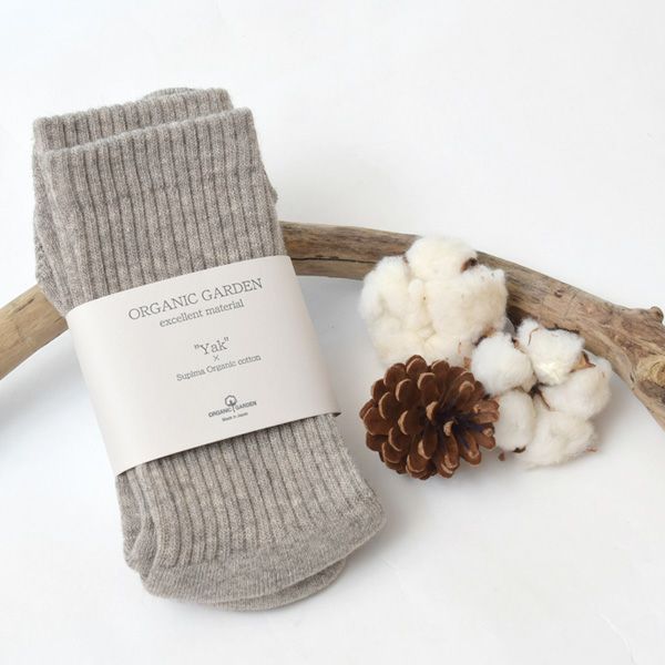 オーガニックコットン ヤク＆スーピマパイル足袋型ソックス