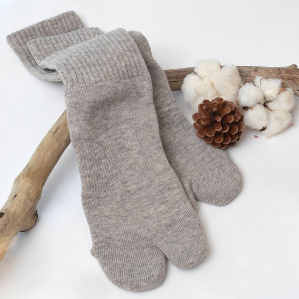 オーガニックコットン ヤク＆スーピマパイル足袋型ソックス
