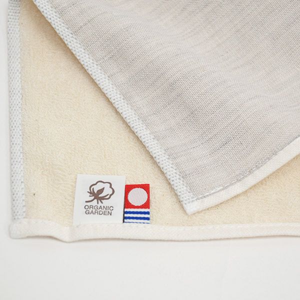 オーガニックコットン ガーゼ彩土染めハンドタオル