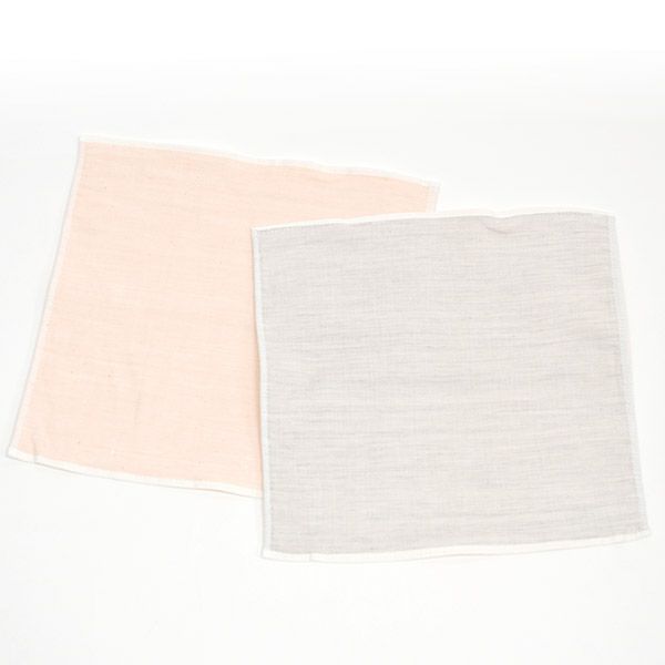 オーガニックコットン ガーゼ彩土染めハンドタオル