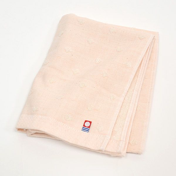 オーガニックコットン ガーゼ彩土染めドットフェイスタオル