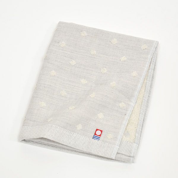 オーガニックコットン ガーゼ彩土染めドットフェイスタオル
