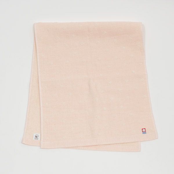 オーガニックコットン ガーゼ彩土染めドットフェイスタオル