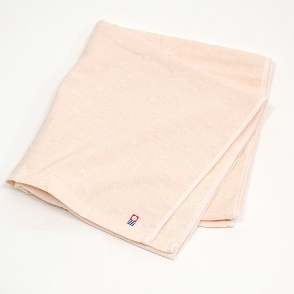 オーガニックコットン ガーゼ彩土染めドットバスタオル