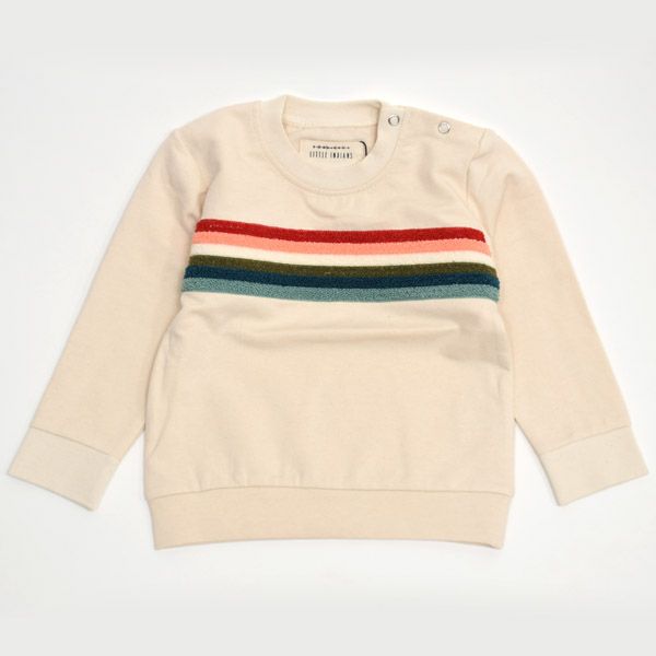 【SALE／40%OFF】オーガニックコットン キッズ裏起毛スウェットシャツRainbow(長袖)