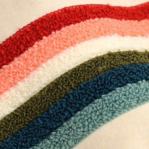 【SALE／40%OFF】オーガニックコットン キッズ裏起毛スウェットシャツRainbow(長袖)