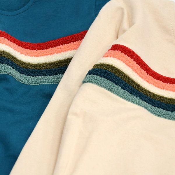 【SALE／40%OFF】オーガニックコットン キッズ裏起毛スウェットシャツRainbow(長袖)