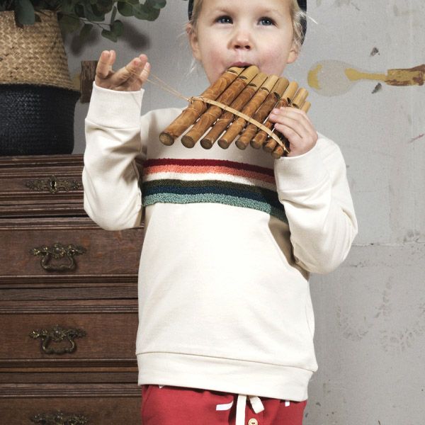 【SALE／40%OFF】オーガニックコットン キッズ裏起毛スウェットシャツRainbow(長袖)