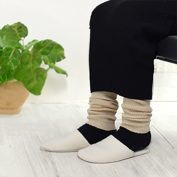 オーガニックコットン ヤク＆スーピマリブウォーマー  ホワイトヤク 32cm