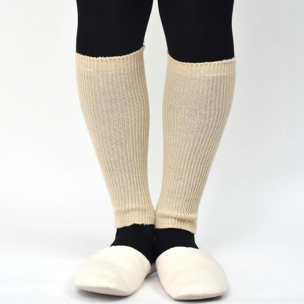 オーガニックコットン ヤク＆スーピマリブウォーマー  ホワイトヤク 32cm