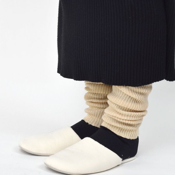 オーガニックコットン ヤク＆スーピマリブウォーマー  ホワイトヤク 32cm