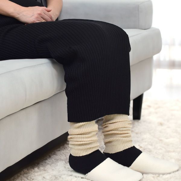 オーガニックコットン ヤク＆スーピマリブウォーマー  ホワイトヤク 32cm