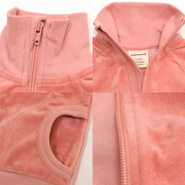 【SALE／40%OFF】オーガニックコットン キッズベロアジップアップカーディガン