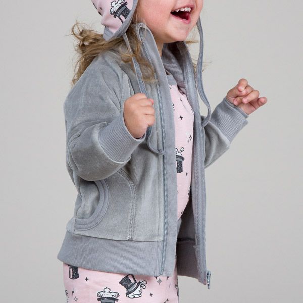 【SALE／40%OFF】オーガニックコットン キッズベロアジップアップカーディガン