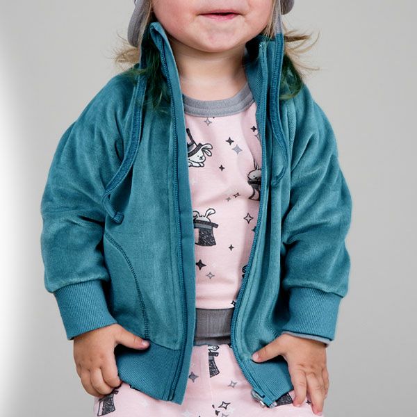 【SALE／40%OFF】オーガニックコットン キッズベロアジップアップカーディガン