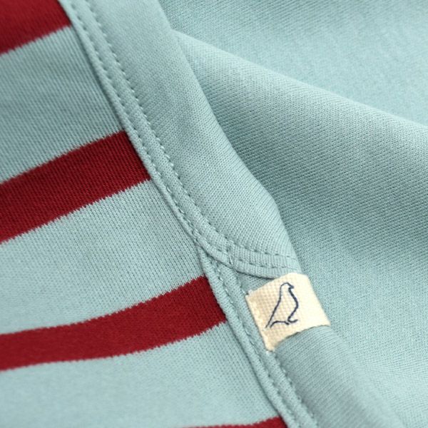 【SALE／40%OFF】 オーガニックコットン ベビーブランケット BretonStripe BlueSurf×Red 72×72