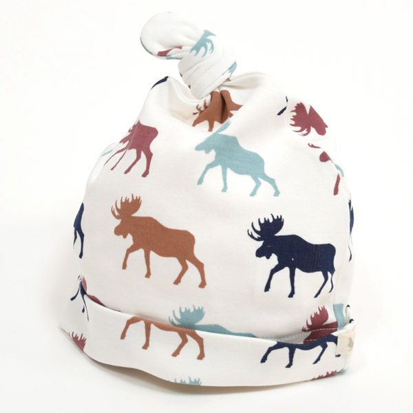 【SALE／40%OFF】オーガニックコットン ベビー結び帽 Moose