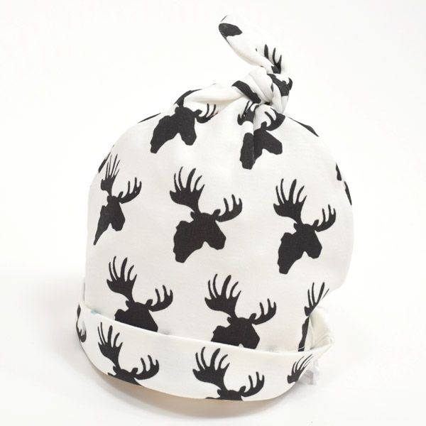【SALE／40%OFF】オーガニックコットン ベビー結び帽 Moose