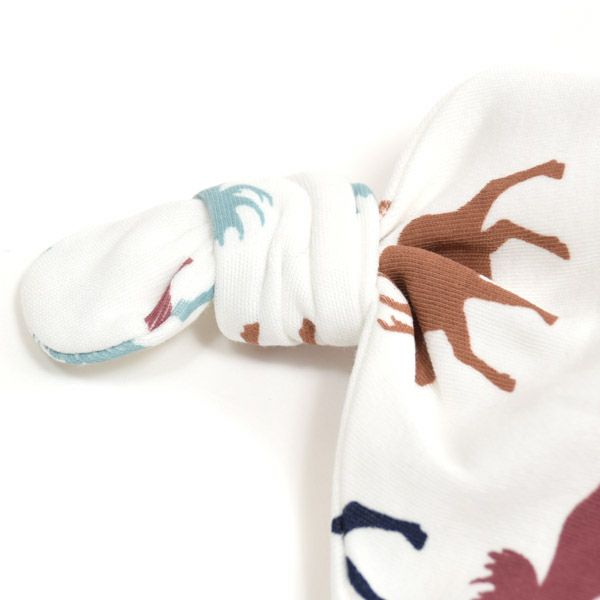 【SALE／40%OFF】オーガニックコットン ベビー結び帽 Moose