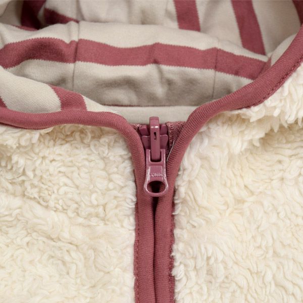 【SALE／40%OFF】オーガニックコットン キッズフード付きリバーシブルボアベスト